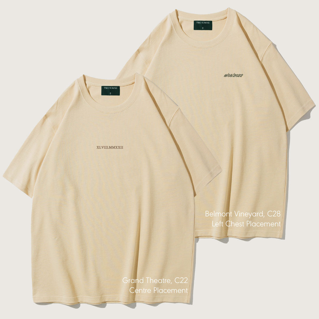 Personalised Embroidered Date Tee